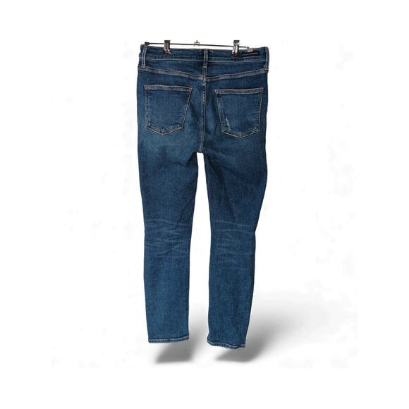 Citizens of Humanity Rocket Crop Mid Rise Skinny Jeans Blue Distressed 26 - Picture 3 of 16